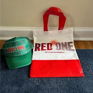 Red One Movie Hat and Tote Promo Item